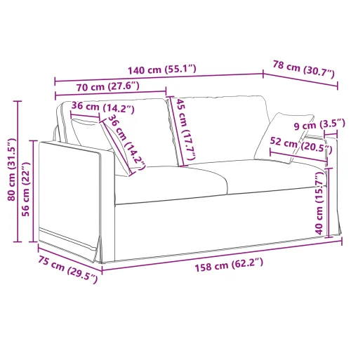 Sofa Tamnozelena 158 x 78 x 80 cm Baršun - Tamnozelena 140 cm Cijena