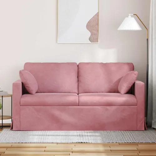 Sofa Ružičasta 158 x 78 x 80 cm Baršun - Ružičasta 140 cm Cijena
