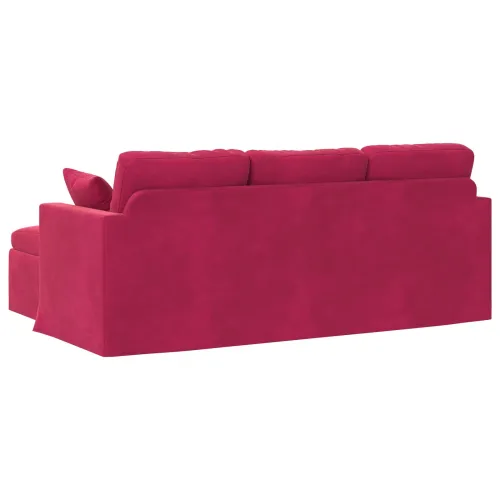 Sofa Vinska crvena 198 x 134 x 80 cm Baršun - boja crnog vina 180 cm Cijena