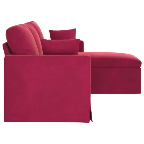 Sofa Vinska crvena 198 x 134 x 80 cm Baršun - boja crnog vina 180 cm Cijena