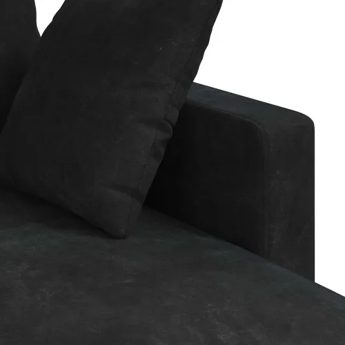 Sofa Crna 198 x 134 x 80 cm Baršun - Crna 180 cm Cijena