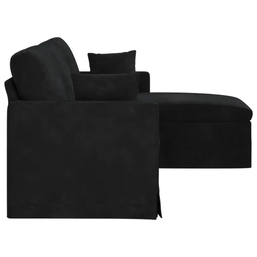 Sofa Crna 198 x 134 x 80 cm Baršun - Crna 180 cm Cijena
