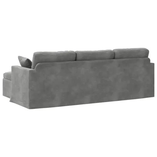 Sofa Tamno siva 228 x 134 x 80 cm Baršun - Tamno siva 210 cm Cijena