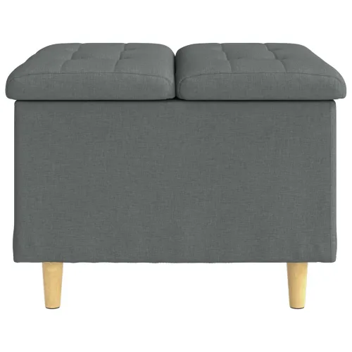 Otoman s pohranom Tamno siva 60 x 60 x 45 cm tkanina - Tamnosiva 60 cm Tkanina Cijena
