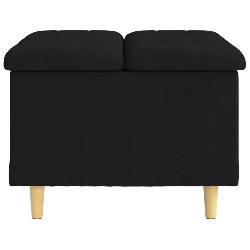 Otoman s pohranom Crna 60 x 60 x 45 cm tkanina - Crna 60 cm Tkanina Cijena