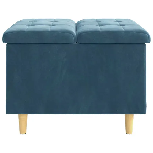 Otoman s pohranom Plava 60 x 60 x 45 cm Baršun - Plava 60 cm Baršun Cijena