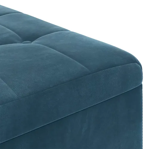 Otoman s pohranom Plava 60 x 60 x 45 cm Baršun - Plava 60 cm Baršun Cijena