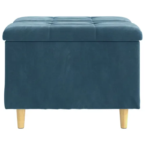 Otoman s pohranom Plava 60 x 60 x 45 cm Baršun - Plava 60 cm Baršun Cijena