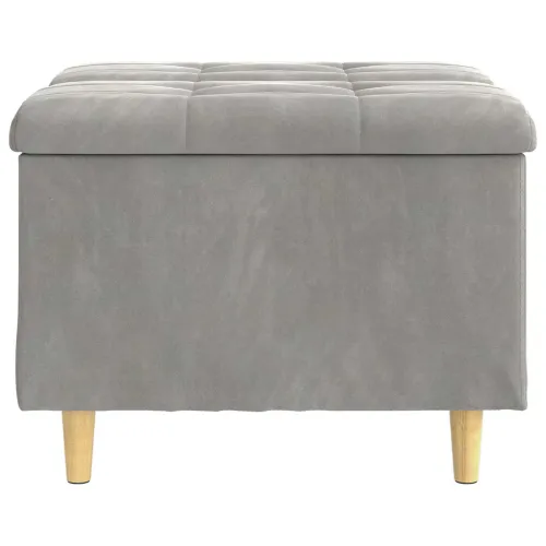 Otoman s pohranom Svijetlo siva 60 x 60 x 45 cm Baršun - Svjetlosiva 60 cm Baršun Cijena