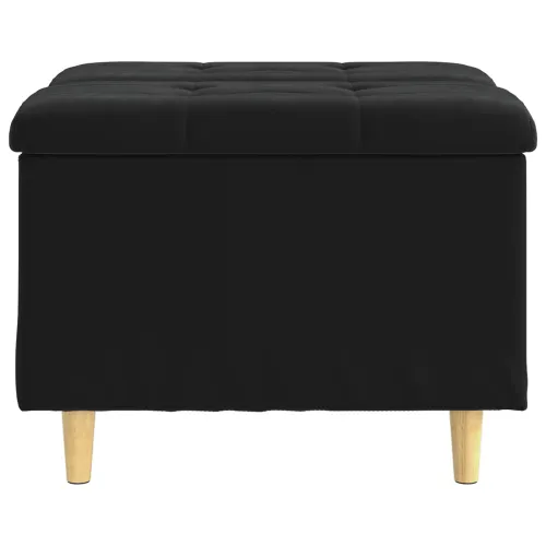 Otoman s pohranom Crna 60 x 60 x 45 cm Baršun - Crna 60 cm Baršun Cijena