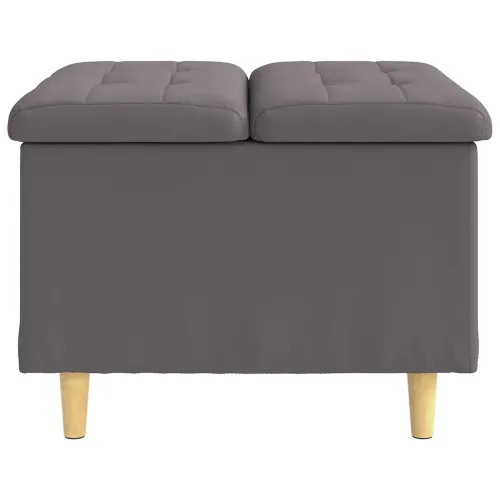 Otoman s pohranom Sivi 60 x 60 x 45 cm Umjetna koža - Sivi 60 cm Umjetna koža Cijena