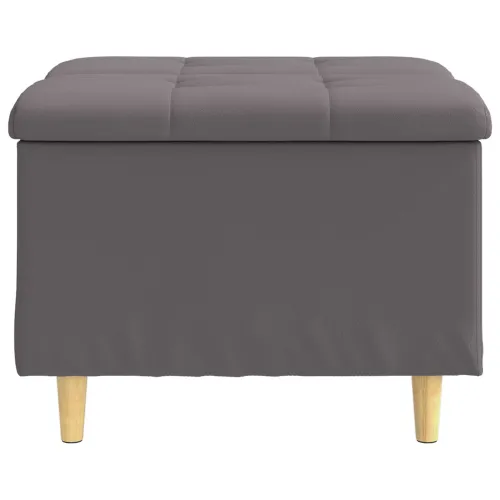 Otoman s pohranom Sivi 60 x 60 x 45 cm Umjetna koža - Sivi 60 cm Umjetna koža Cijena