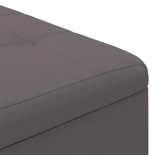 Otoman s pohranom Sivi 60 x 60 x 45 cm Umjetna koža - Sivi 60 cm Umjetna koža Cijena