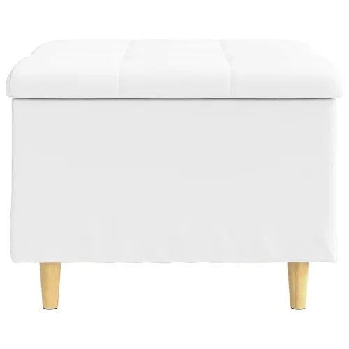 Otoman s pohranom Bijeli 60 x 60 x 45 cm Umjetna koža - Bijeli 60 cm Umjetna koža Cijena