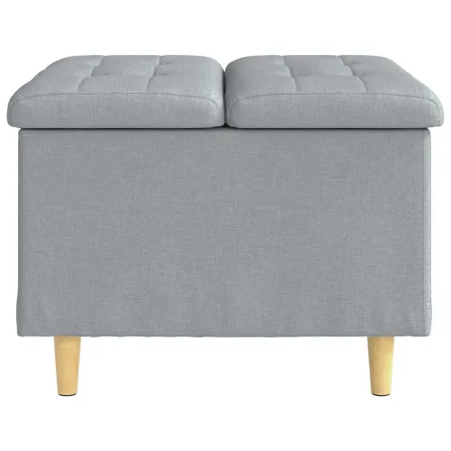 Otoman s pohranom Svijetlo siva 60 x 60 x 45 cm tkanina - Svjetlosiva 60 cm Tkanina Cijena