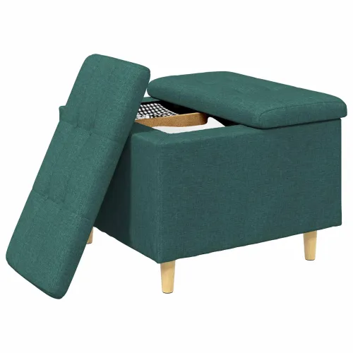 Otoman s pohranom Tamnozelena 60 x 60 x 45 cm tkanina - Tamnozelena 60 cm Tkanina Cijena