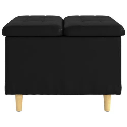 Otoman s pohranom Crna 60 x 60 x 45 cm Umjetna koža - Crna 60 cm Umjetna koža Cijena