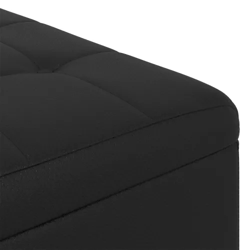 Otoman s pohranom Crna 60 x 60 x 45 cm Umjetna koža - Crna 60 cm Umjetna koža Cijena