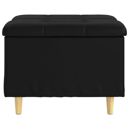 Otoman s pohranom Crna 60 x 60 x 45 cm Umjetna koža - Crna 60 cm Umjetna koža Cijena