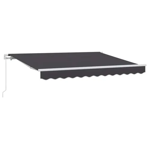 Povlačivi tende Antracit 300 x 200 cm tkanina - Antracit (bijeli okvir) 3 x 2 m Ručna Cijena