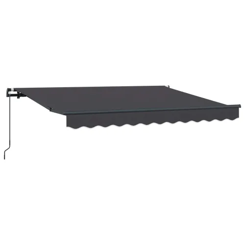 Povlačivi tende Antracit 300 x 200 cm tkanina - Antracit (antracitni okvir) 3 x 2 m Ručna Cijena
