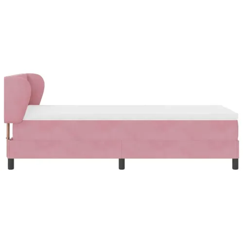 Box spring krevet Ružičasta 100 x 200 cm Baršun - Ružičasta 100 x 200 cm Kristal s dugmadima Cijena
