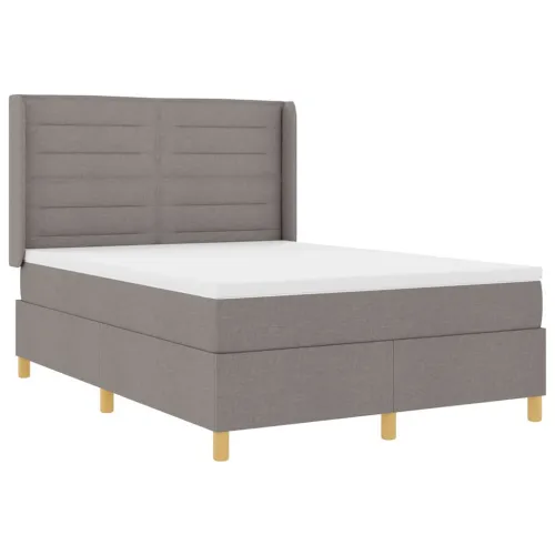 Box spring krevet Sivo-smeđa 140 x 190 cm tkanina - Sivo-smeđa 140 x 190 cm Dizajn linija Cijena