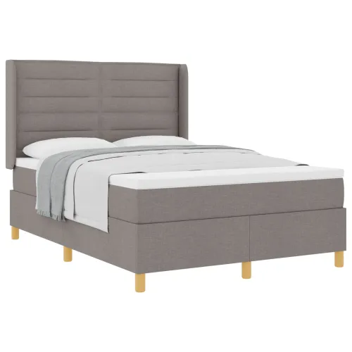 Box spring krevet Sivo-smeđa 140 x 190 cm tkanina - Sivo-smeđa 140 x 190 cm Dizajn linija Cijena