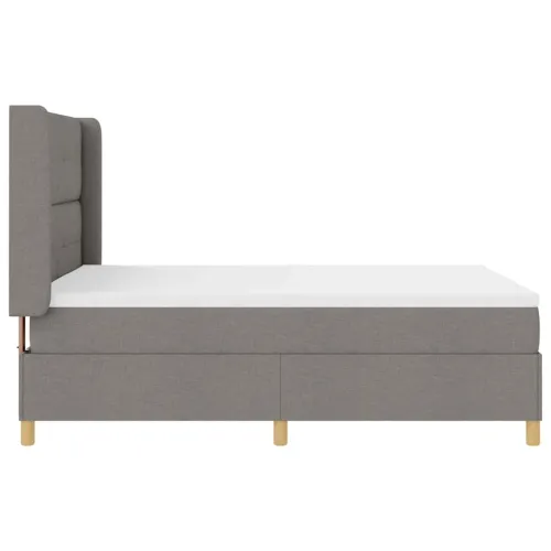 Box spring krevet Sivo-smeđa 140 x 200 cm tkanina - Sivo-smeđa 140 x 200 cm Prošiveno gumbima Cijena