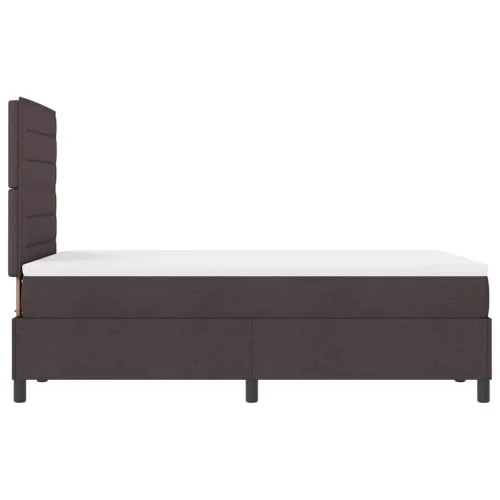 Box spring krevet Tamno smeđa 120 x 200 cm tkanina - Tamno smeđa 120 x 200 cm Dizajn linija Cijena