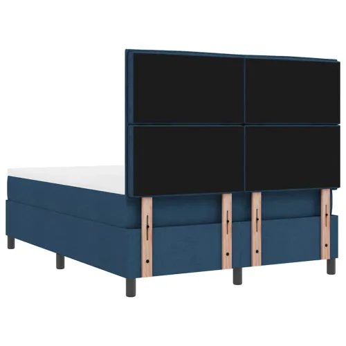 Box spring krevet s madracem Plava 140 x 200 cm tkanina - Plava 140 x 200 cm Dizajn linija Cijena