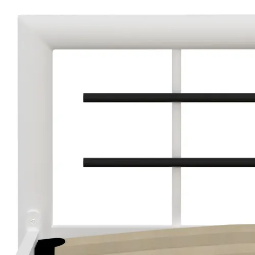 Okvir za krevet bijelo-crni metalni 100 x 200 cm - Bijela i crna 100 x 200 cm Cijena