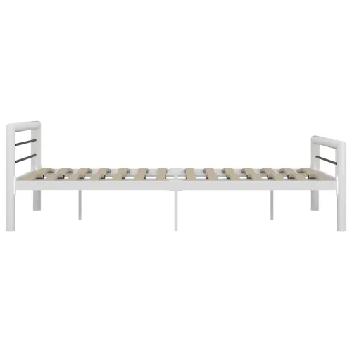 Okvir za krevet bijelo-crni metalni 160 x 200 cm - Bijela i crna 160 x 200 cm Cijena