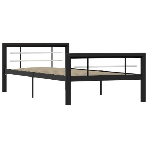 Okvir za krevet crno-bijeli metalni 90 x 200 cm - Crno-bijelo 90 x 200 cm Cijena