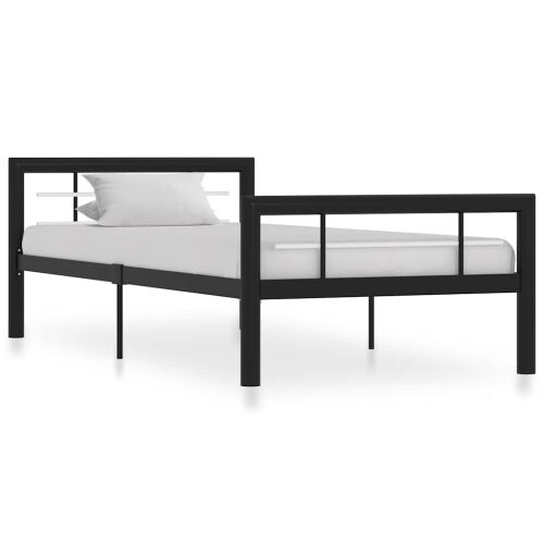 Okvir za krevet crno-bijeli metalni 90 x 200 cm - Crno-bijelo 90 x 200 cm Cijena