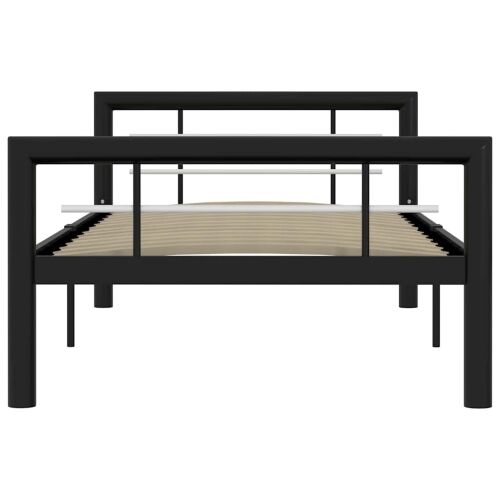 Okvir za krevet crno-bijeli metalni 90 x 200 cm - Crno-bijelo 90 x 200 cm Cijena