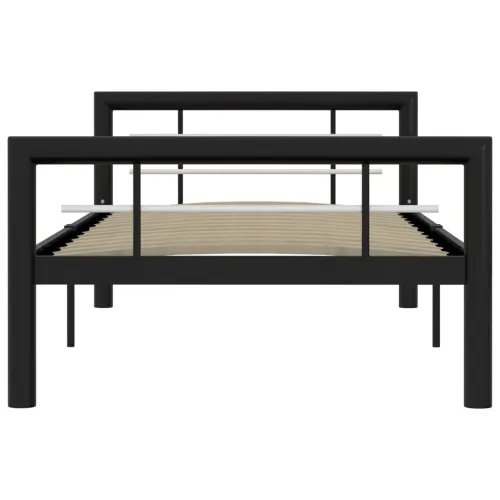 Okvir za krevet crno-bijeli metalni 100 x 200 cm - Crno-bijelo 100 x 200 cm Cijena