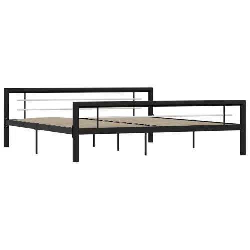 Okvir za krevet crno-bijeli metalni 180 x 200 cm - Crno-bijelo 180 x 200 cm Cijena