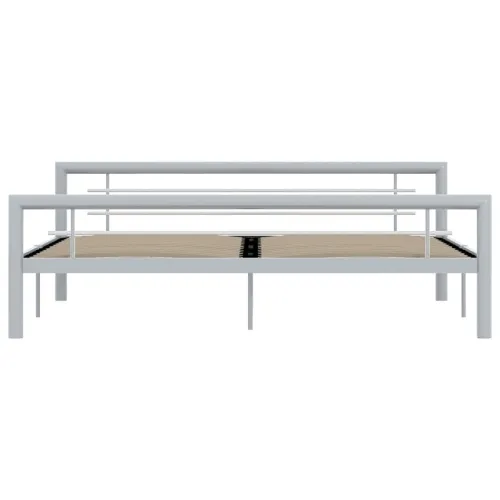 Okvir za krevet sivo-bijeli metalni 180 x 200 cm - Siva i bijela 180 x 200 cm Cijena