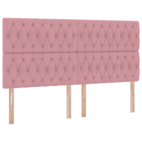 Krevet s od storage s uzglavljem Ružičasta 180 x 200 cm Baršun - Ružičasta 180 x 200 cm Dizajn s jastučićima Cijena