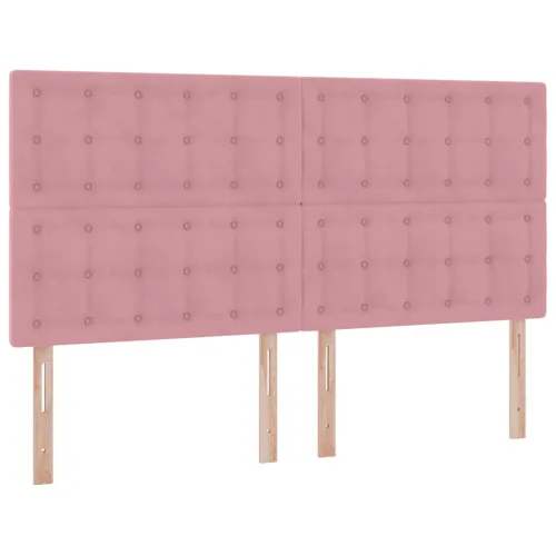 Krevet s od storage s uzglavljem Ružičasta 180 x 200 cm Baršun - Ružičasta 180 x 200 cm Gumbi Cijena
