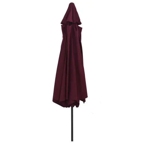 Vrtni suncobran s metalnim stupom 390 cm bordo - Crvena 1 Cijena