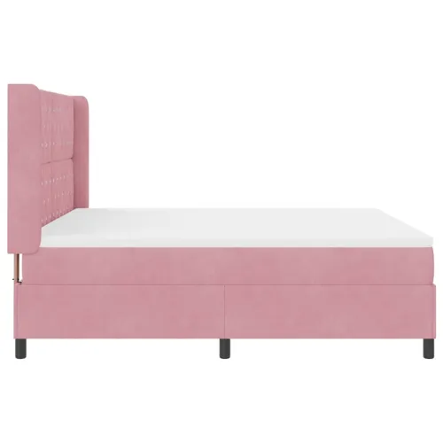 Box spring krevet s madracem Ružičasta 180 x 200 cm Baršun - Ružičasta 180 x 200 cm Kristal s dugmadima Cijena
