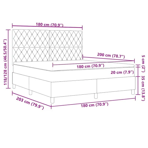 Box spring krevet s madracem Ružičasta 180 x 200 cm Baršun - Ružičasta 180 x 200 cm Kristal s dugmadima Cijena