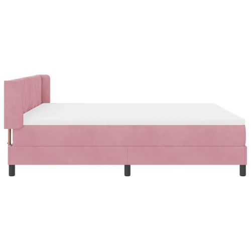 Box spring krevet Ružičasta 200 x 180 cm Baršun - Ružičasta 180 x 200 cm Dizajn s rombovima Cijena