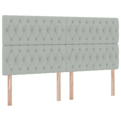 Krevet s od storage Svijetlo siva 180 x 200 cm Baršun - Svjetlosiva 180 x 200 cm Dizajn s jastučićima Cijena
