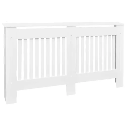 Bijeli konstruirano drvo Zaštitni Maska za radijator - Pokrov za radijator 152 cm - Bijela 152 x 19 x 81.5 cm 1 Cijena