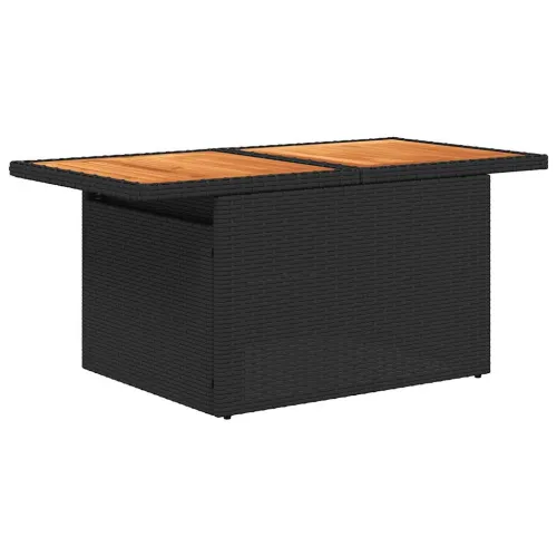 Vrtna garnitura - 7-dijelni set vrtnih sofa od poliratana s jastucima crni - Crna 1 Cijena