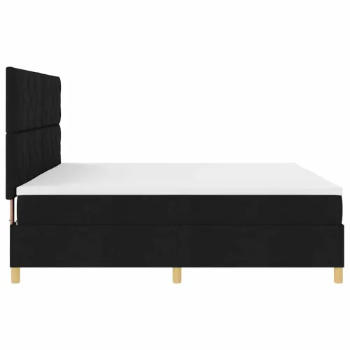 Box spring krevet s madracem Crna 200 x 200 cm tkanina - Crna 200 x 200 cm Uzorak dijamantnih blokova Cijena