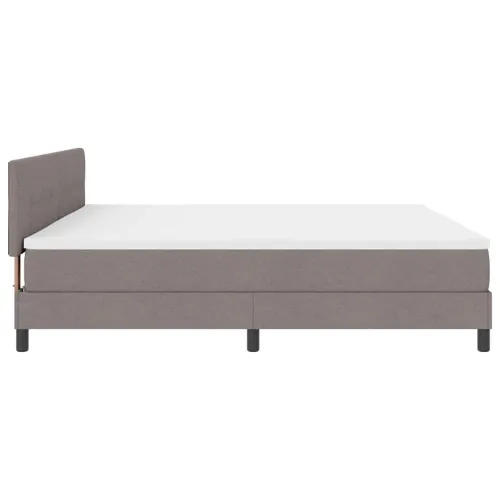Box spring krevet Sivo-smeđa 200 x 200 cm tkanina - Sivo-smeđa 200 x 200 cm Prošiveno gumbima Cijena